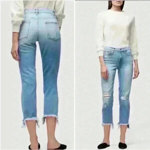 FRAME-" Le Nouveau Straight" Stiletto Hem Cropped Jeans In Belding Size 31 EUC!